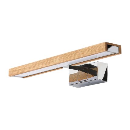 Brilagi - LED badkamerspiegelverlichting 3-in-1 WOODY MIRROR LED/8W/230V 40 cm IP44 glanzend chroom/eik