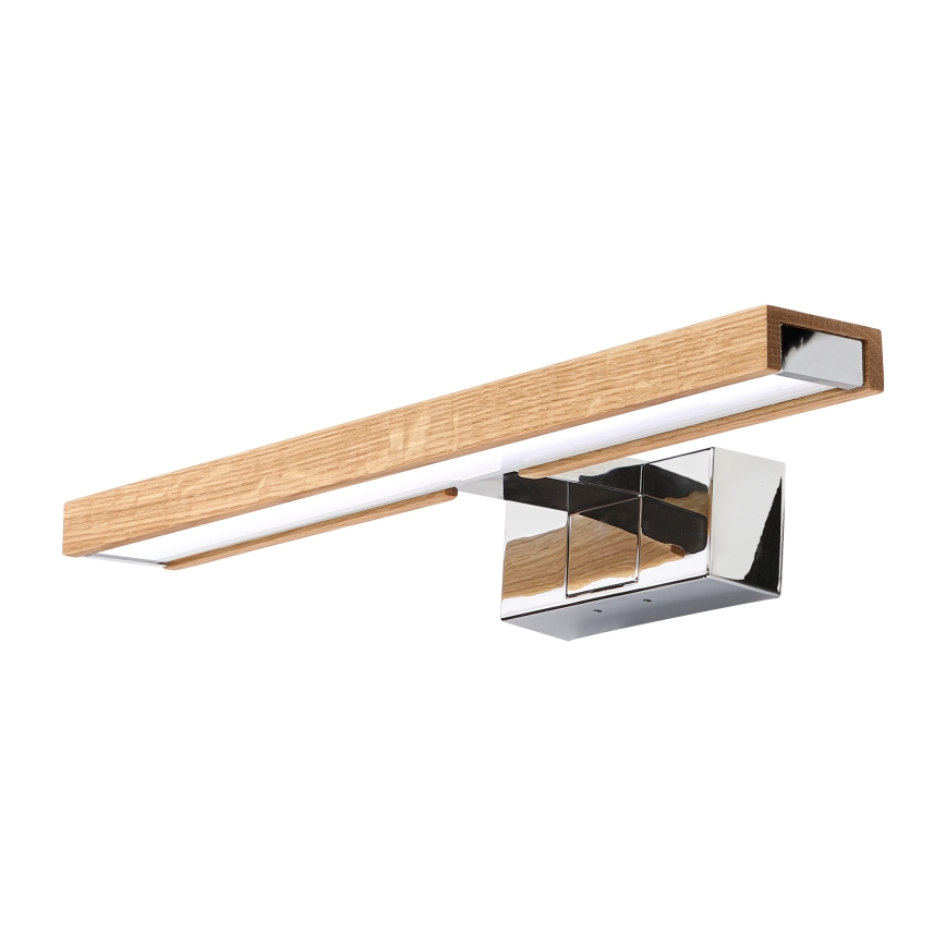 Brilagi - LED badkamerspiegelverlichting 3-in-1 WOODY MIRROR LED/8W/230V 40 cm IP44 glanzend chroom/eik
