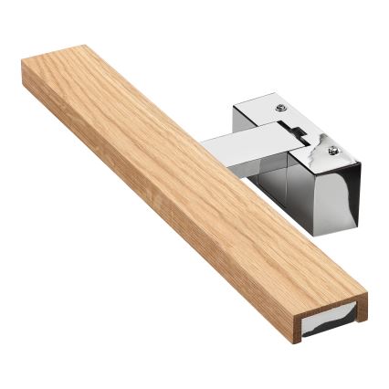 Brilagi - LED badkamerspiegelverlichting 3-in-1 WOODY MIRROR LED/8W/230V 40 cm IP44 glanzend chroom/eik