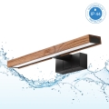 Brilagi - LED-badkamerspiegelverlichting 3-in-1 WOODY MIRROR LED/8W/230V 40 cm IP44 zwart/eik