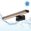 Brilagi - LED-badkamerspiegelverlichting 3-in-1 WOODY MIRROR LED/8W/230V 40 cm IP44 zwart/eiken-walnoot