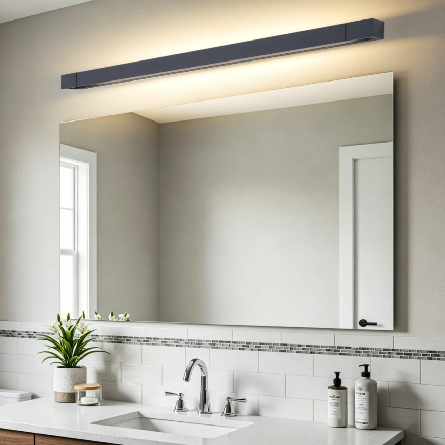 BRILAGI - LED-badkamerverlichting voor spiegel AQUA LINE LED/28W/230V 100 cm IP44 zwart CRI 90