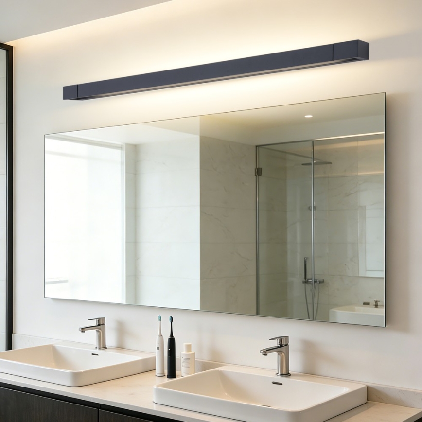 BRILAGI - LED-badkamerverlichting voor spiegel AQUA LINE LED/28W/230V 100 cm IP44 zwart CRI 90