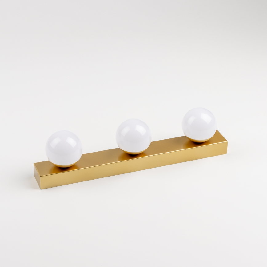 Brilagi - LED-spiegelverlichting voor de badkamer HOLLYWOOD 3xLED/3W/230V 39 cm IP44 goudkleurig