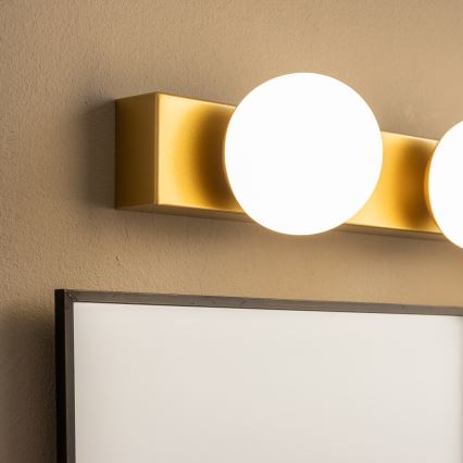 Brilagi - LED-spiegelverlichting voor de badkamer HOLLYWOOD 3xLED/3W/230V 39 cm IP44 goudkleurig