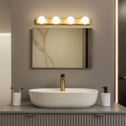 Brilagi - LED badkamerspiegelverlichting HOLLYWOOD 4xLED/3W/230V 53 cm IP44 goud