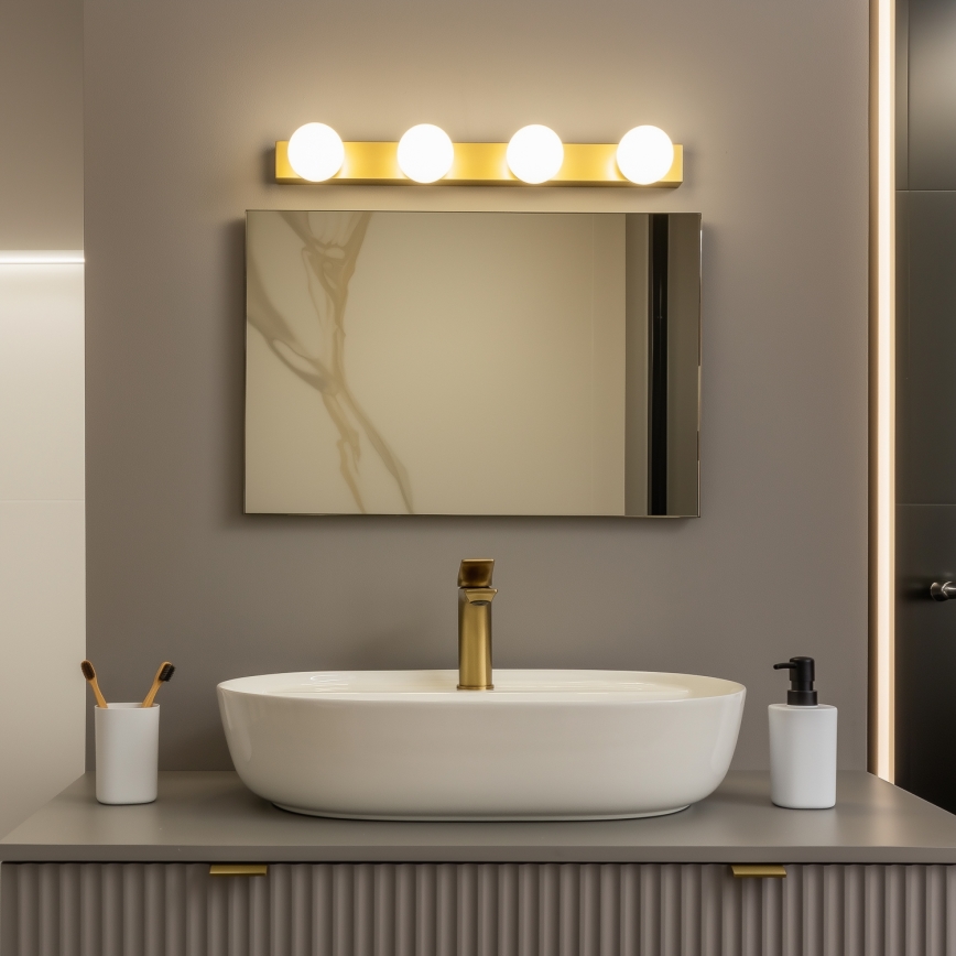 Brilagi - LED badkamerspiegelverlichting HOLLYWOOD 4xLED/3W/230V 53 cm IP44 goud