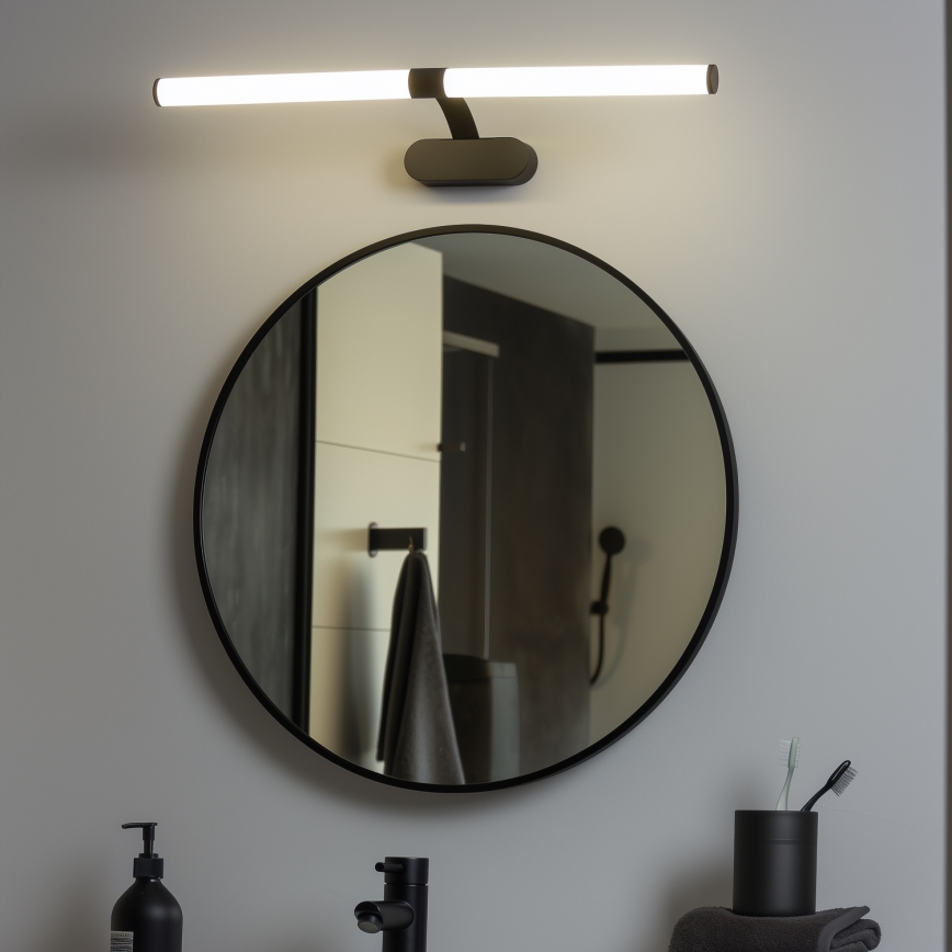 Brilagi - LED-badkamerspiegelverlichting 2-in-1 TUBEO LED/8W/230V 60 cm IP44 zwart