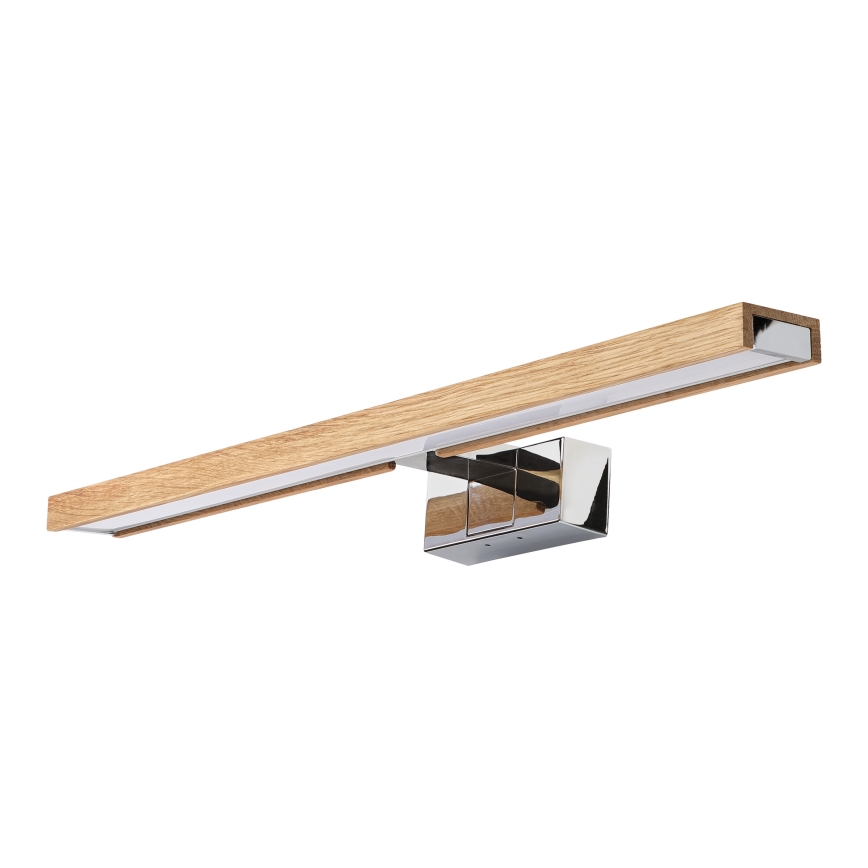 Brilagi - LED-spiegelverlichting voor de badkamer WOODY MIRROR 3-in-1 LED/12W/230V 60 cm IP44 hoogglans chroom/eik