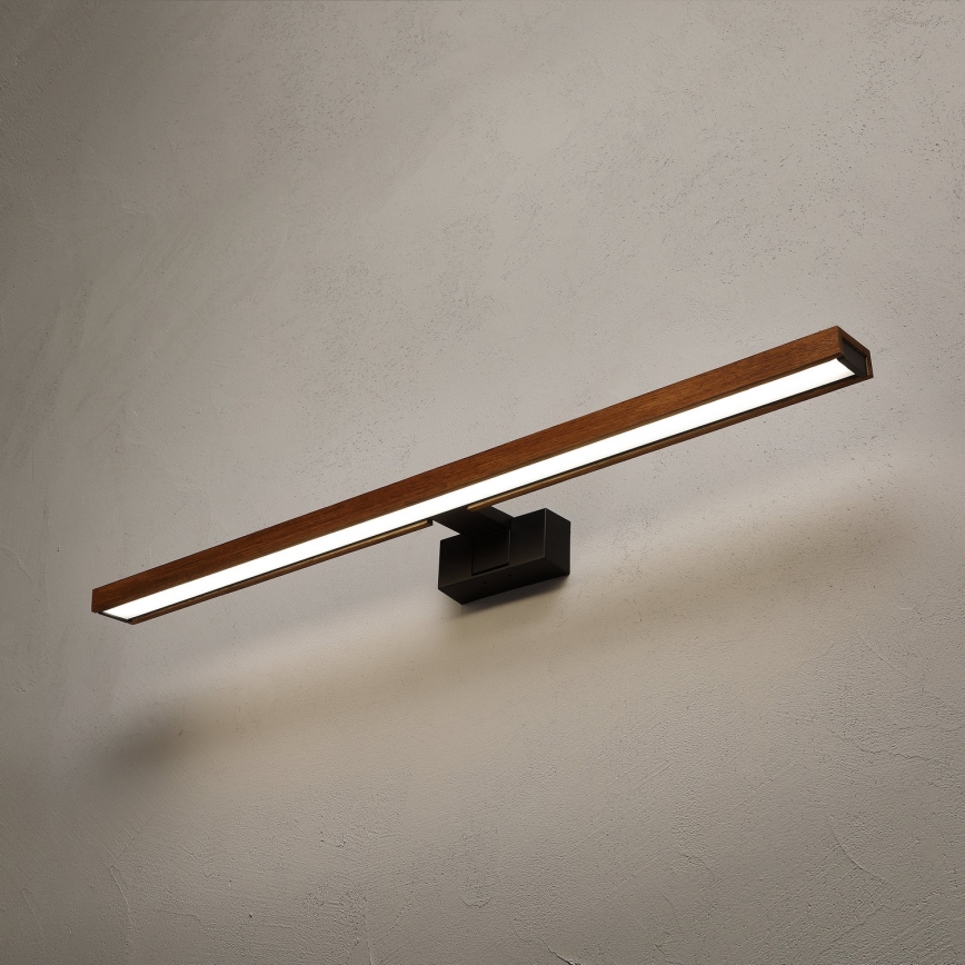 Brilagi - LED-badkamerspiegelverlichting WOODY MIRROR 3-in-1 LED/15W/230V 80 cm IP44 zwart/kersen-eik