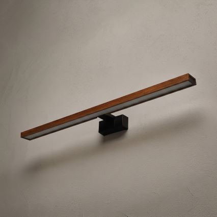 Brilagi - LED-badkamerspiegelverlichting WOODY MIRROR 3-in-1 LED/15W/230V 80 cm IP44 zwart/kersen-eik