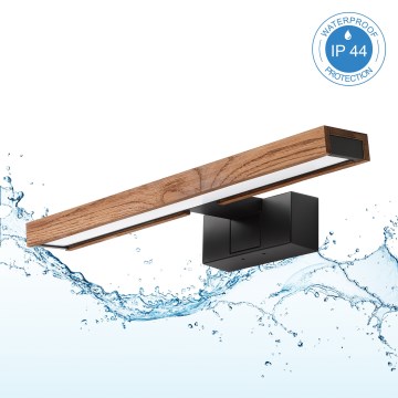 Brilagi - LED-badkamerspiegelverlichting WOODY MIRROR 3-in-1 LED/8W/230V 40 cm IP44 zwart/eik