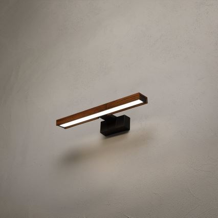 Brilagi - LED-badkamerspiegelverlichting 3-in-1 WOODY MIRROR LED/8W/230V 40 cm IP44 zwart/eik