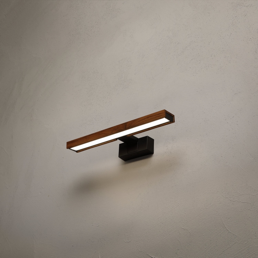 Brilagi - LED-badkamerspiegelverlichting 3-in-1 WOODY MIRROR LED/8W/230V 40 cm IP44 zwart/eik