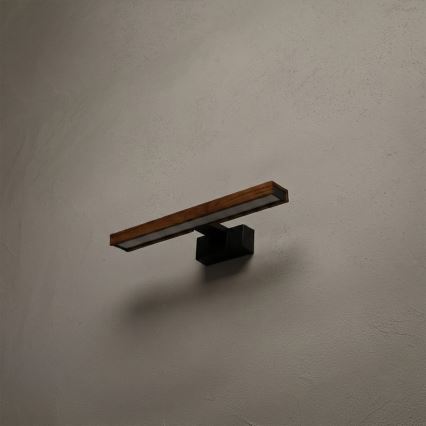 Brilagi - LED-badkamerspiegelverlichting 3-in-1 WOODY MIRROR LED/8W/230V 40 cm IP44 zwart/eik