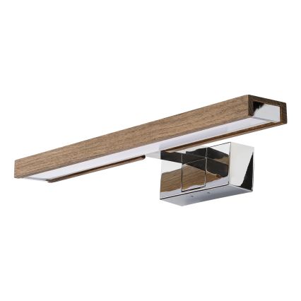 Brilagi - LED-badkamerverlichting voor spiegel 3-in-1 WOODY MIRROR LED/8W/230V 40 cm IP44 glanzend chroom/eiken-walnoot