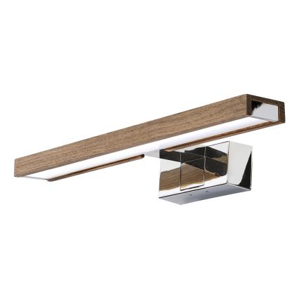 Brilagi - LED-badkamerverlichting voor spiegel 3-in-1 WOODY MIRROR LED/8W/230V 40 cm IP44 glanzend chroom/eiken-walnoot