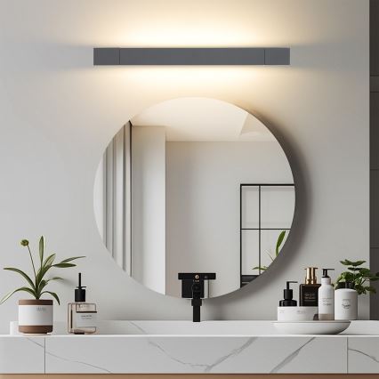 Brilagi - LED-spiegelverlichting voor de badkamer AQUA LINE LED/12W/230V 45 cm IP44 antraciet CRI 90