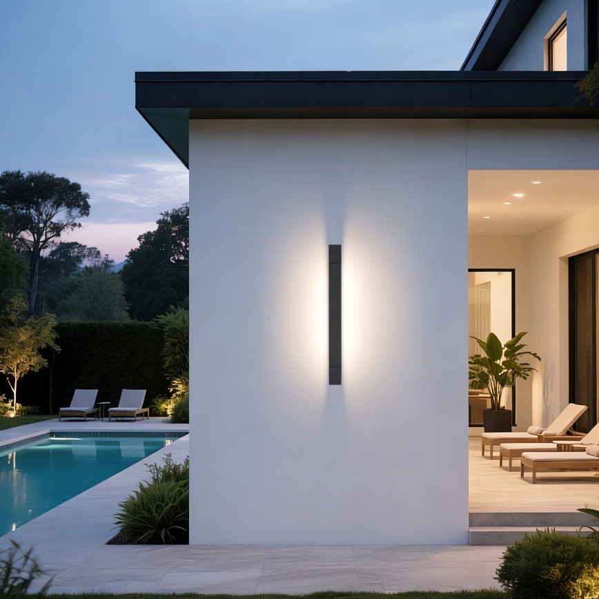 Brilagi - LED-spiegelverlichting voor de badkamer AQUA LINE LED/12W/230V 45 cm IP44 antraciet CRI 90