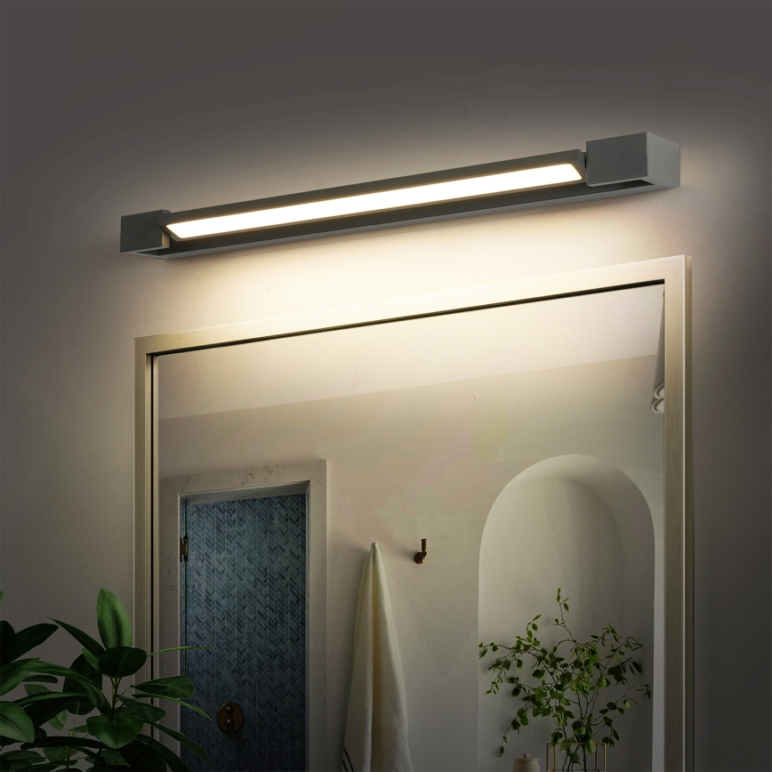 Brilagi - LED-spiegelverlichting voor de badkamer AQUA LINE LED/18W/230V 60 cm IP44 antraciet CRI 90