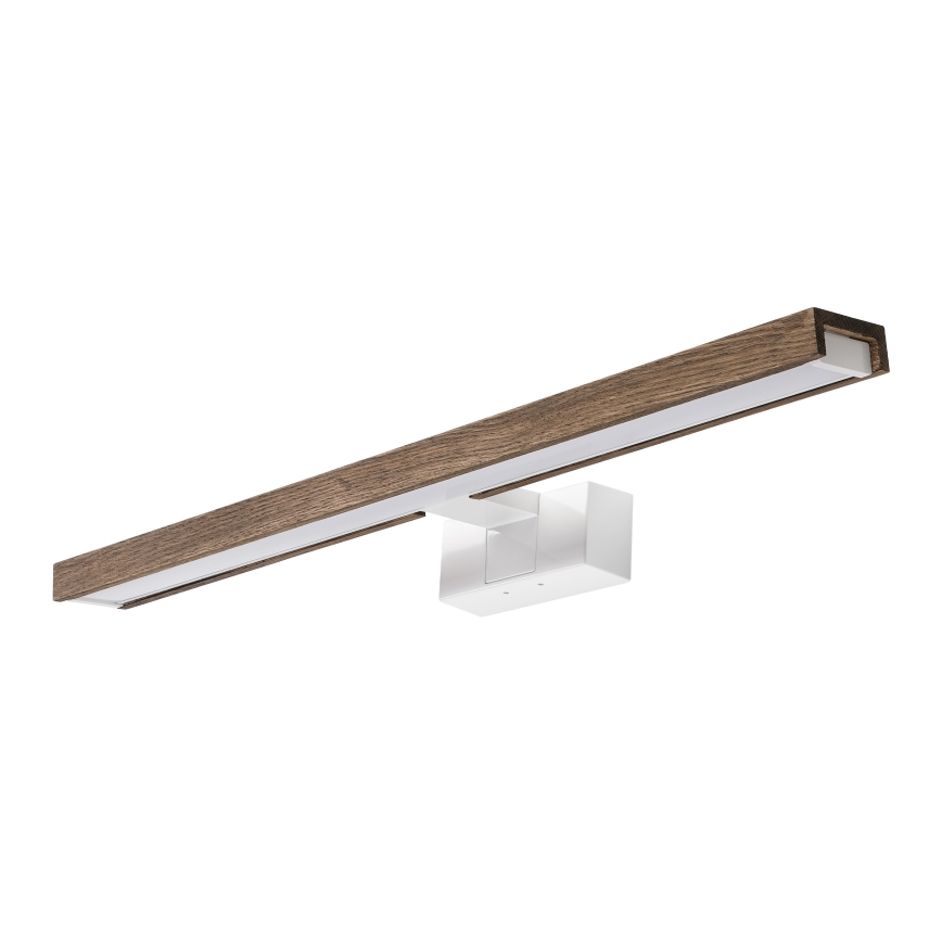 Brilagi - LED-badkamerverlichting voor spiegel WOODY MIRROR 3-in-1 LED/12W/230V 60 cm IP44 wit/eiken-walnoot