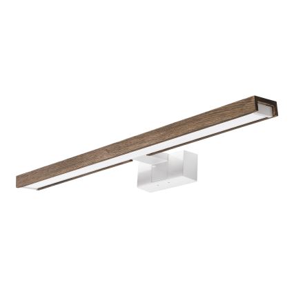 Brilagi - LED-badkamerverlichting voor spiegel WOODY MIRROR 3-in-1 LED/12W/230V 60 cm IP44 wit/eiken-walnoot