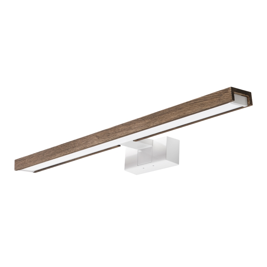 Brilagi - LED-badkamerverlichting voor spiegel WOODY MIRROR 3-in-1 LED/12W/230V 60 cm IP44 wit/eiken-walnoot