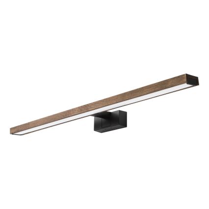 Brilagi - LED-verlichting voor badkamerspiegel WOODY MIRROR 3-in-1 LED/15W/230V 80 cm IP44 zwart/eik-walnoot