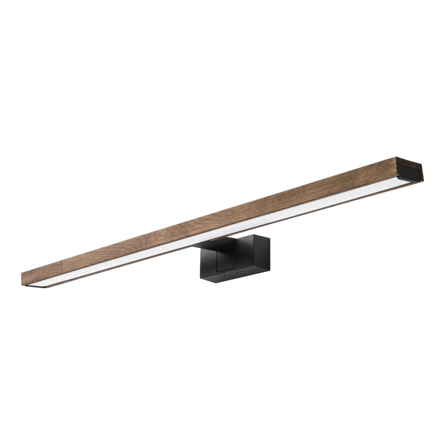 Brilagi - LED-verlichting voor badkamerspiegel WOODY MIRROR 3-in-1 LED/15W/230V 80 cm IP44 zwart/eik-walnoot