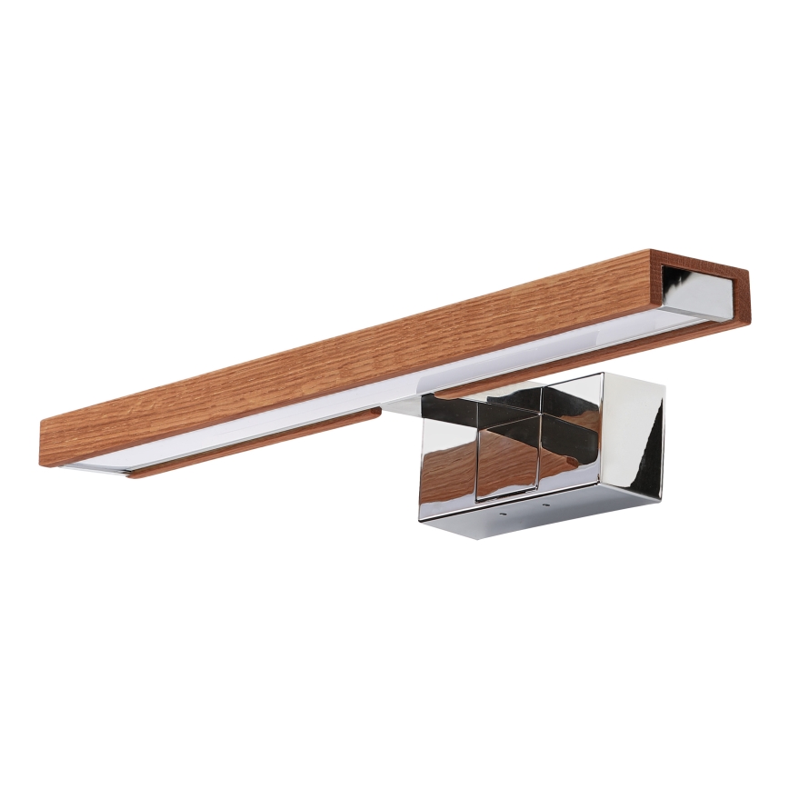 Brilagi - LED-spiegelverlichting voor de badkamer WOODY MIRROR 3-in-1 LED/8W/230V 40 cm IP44 glanzend chroom/kersen eik