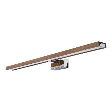 BRILAGI - LED-spiegelverlichting voor de badkamer WOODY MIRROR 3v1 LED/15W/230V 80 cm IP44 glanzend chroom/eik walnoot
