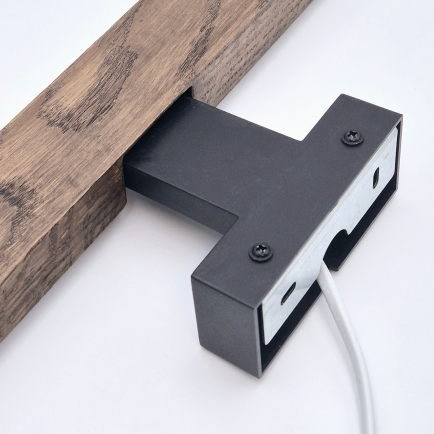 Brilagi - LED Badkamerverlichting voor spiegel WOODY MIRROR LED/8W/230V 40 cm IP44 eiken walnoot/zwart