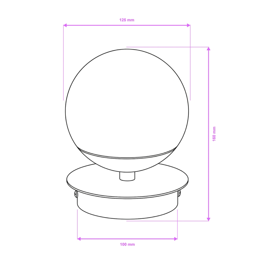Brilagi - LED-wandlamp voor badkamer BALL LED/6W/230V 3000/4000/6500K IP44 goudkleurig