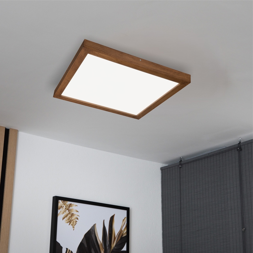 Brilagi - LED Plafondlamp voor de badkamer WOODY FRAME LED/40W/230V 60x60 cm IP44 kers