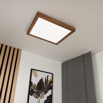 Brilagi - LED Plafondlamp voor de badkamer WOODY FRAME LED/40W/230V 60x60 cm IP44 kers
