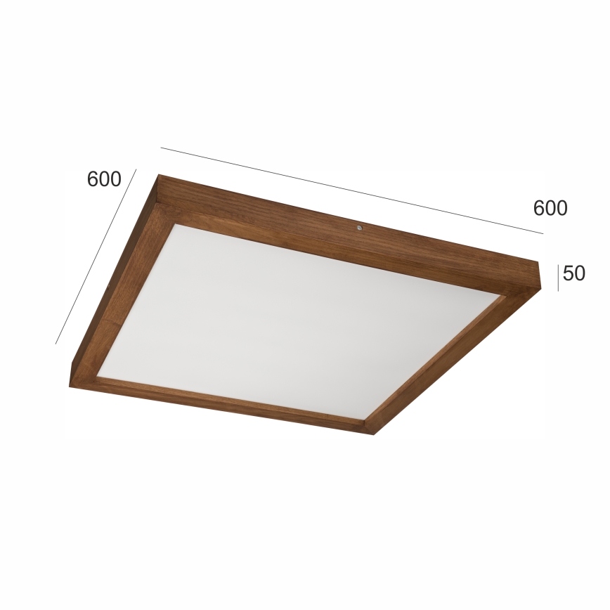 Brilagi - LED Plafondlamp voor de badkamer WOODY FRAME LED/40W/230V 60x60 cm IP44 kers