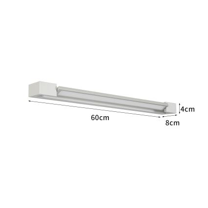 Brilagi - LED-badkamerspiegelverlichting AQUA LINE LED/18W/230V 60 cm IP44 mat chroom CRI 90