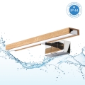 Brilagi - LED-badspiegelverlichting WOODY MIRROR 3-in-1 LED/8W/230V 40 cm IP44 glanzend chroom/eik