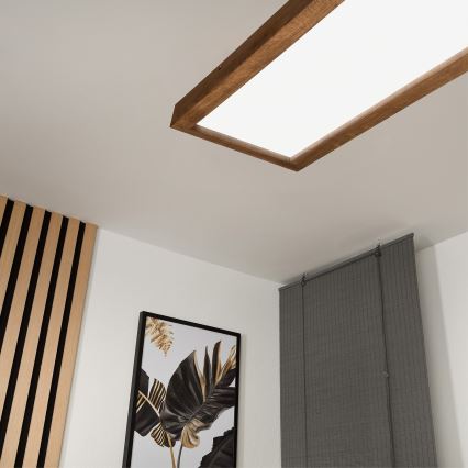 Brilagi - LED Plafondlamp voor de badkamer WOODY FRAME LED/40W/230V 120x30 cm IP44 kers