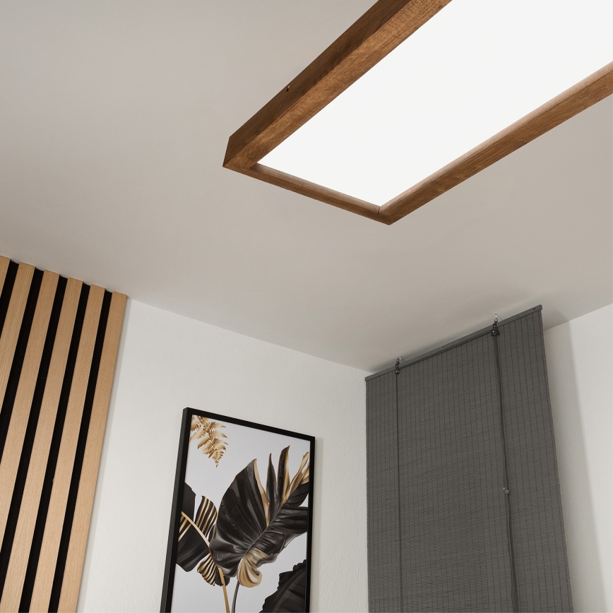 Brilagi - LED Plafondlamp voor de badkamer WOODY FRAME LED/40W/230V 120x30 cm IP44 kers