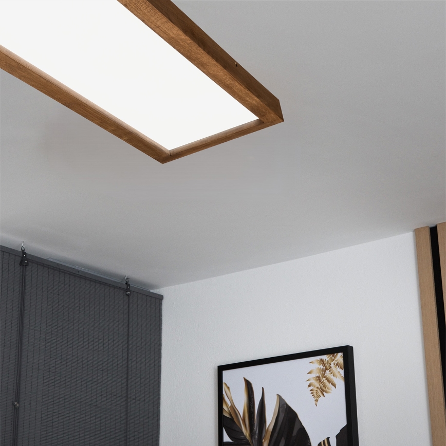 Brilagi - LED Plafondlamp voor de badkamer WOODY FRAME LED/40W/230V 120x30 cm IP44 kers