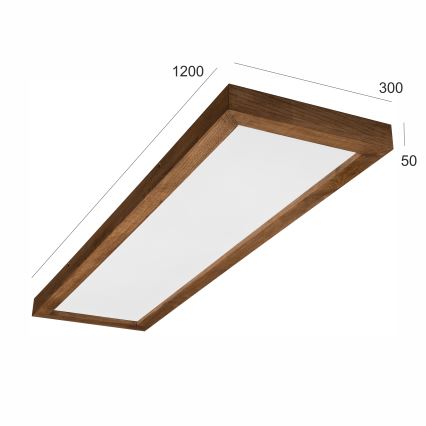 Brilagi - LED Plafondlamp voor de badkamer WOODY FRAME LED/40W/230V 120x30 cm IP44 kers