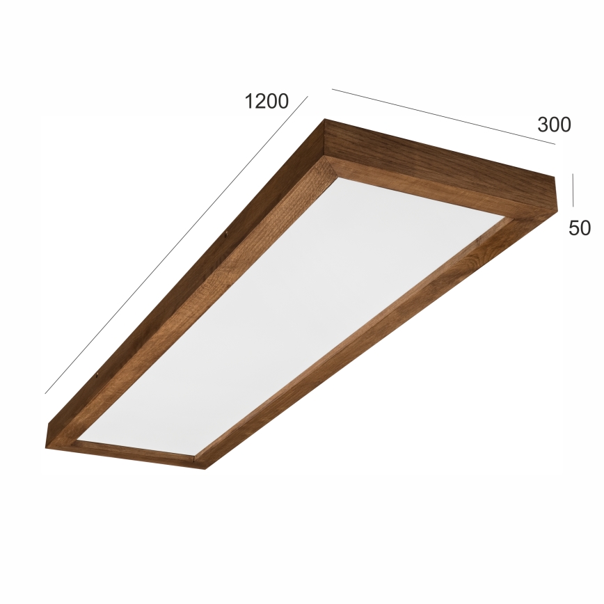 Brilagi - LED Plafondlamp voor de badkamer WOODY FRAME LED/40W/230V 120x30 cm IP44 kers