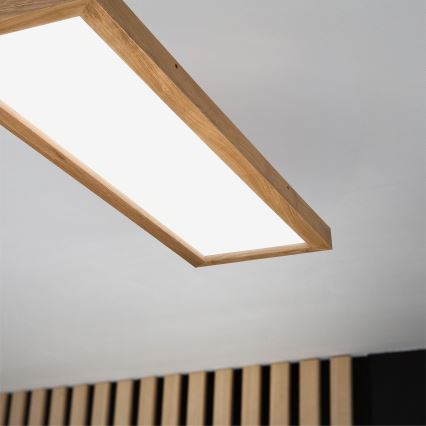 Brilagi - LED Bad Plafondlamp WOODY FRAME LED/50W/230V 120x30 cm IP44 eiken