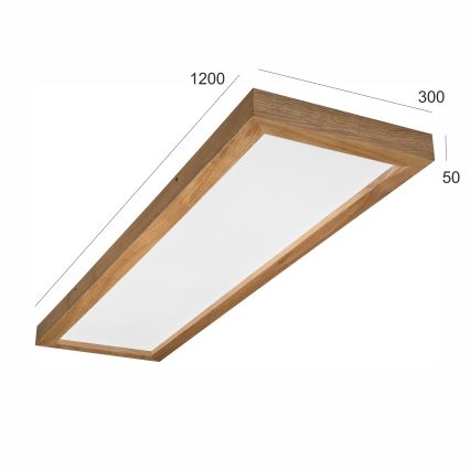 Brilagi - LED Bad Plafondlamp WOODY FRAME LED/50W/230V 120x30 cm IP44 eiken