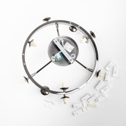 Brilagi - LED Bevestigde Hanglamp MILLA 10xG9/3W/230V glanzend chroom/gerookt