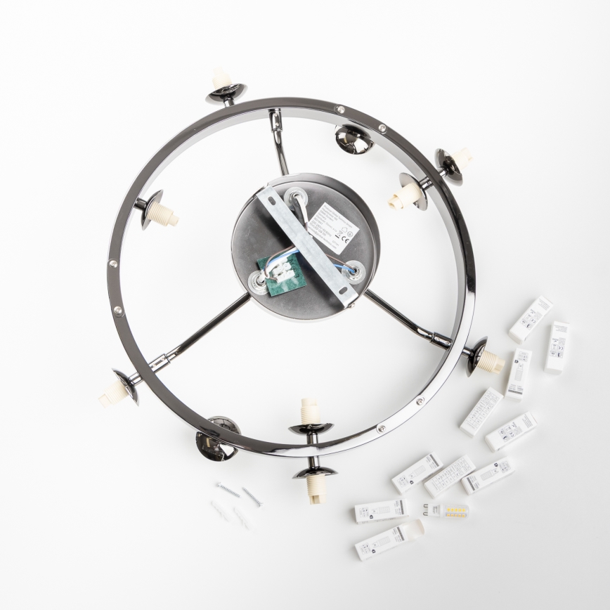 Brilagi - LED Bevestigde Hanglamp MILLA 10xG9/3W/230V glanzend chroom/gerookt