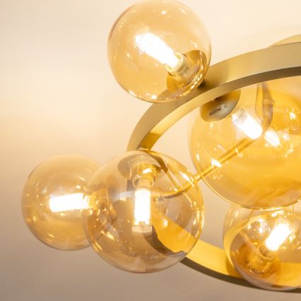 Brilagi - LED Bevestigde Hanglamp MILLA 10xG9/3W/230V goud