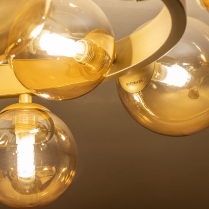 Brilagi - LED Bevestigde Hanglamp MILLA 10xG9/3W/230V goud