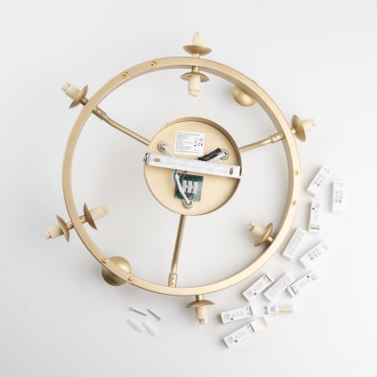 Brilagi - LED Bevestigde Hanglamp MILLA 10xG9/3W/230V goud